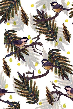 抽象几何清爽梦幻艺术平底立体手绘满版最新高清数码蕾丝民族中国风绣花珠宝肌理时尚潮

流大牌复古欧美风鸟印花华亿平台图片