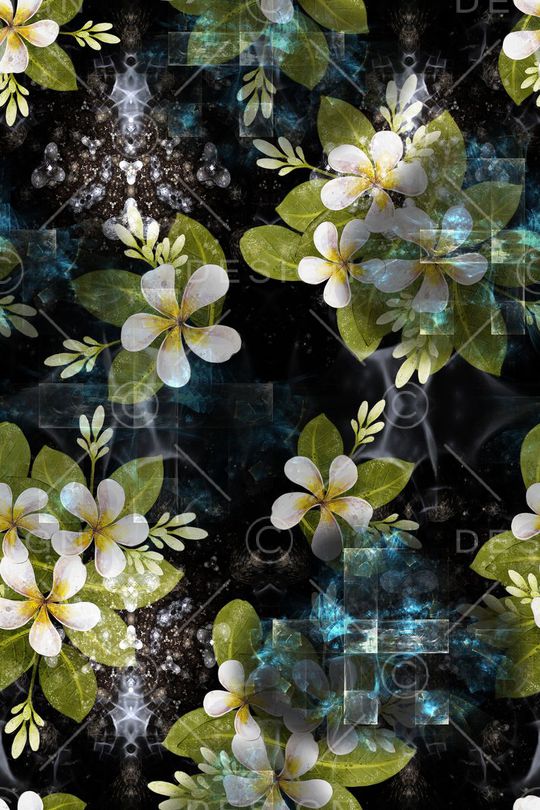 浪漫花卉印花华亿平台图片