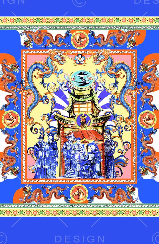 欧式印花华亿平台图片