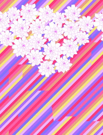 608318-斜纹花朵--红