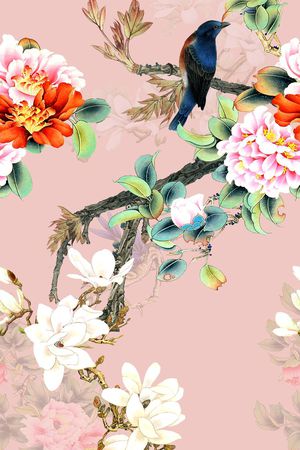 中国风印花华亿平台图片