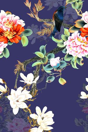 中国风印花华亿平台图片