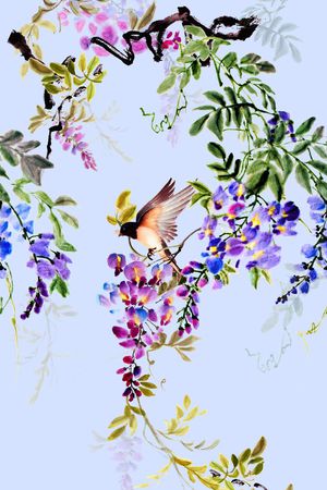 中国风印花华亿平台图片