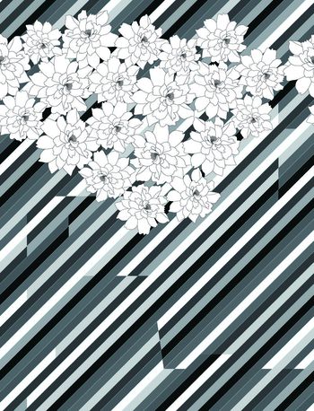 608370-斜纹花朵--灰