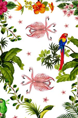 火烈鸟印花华亿平台图片