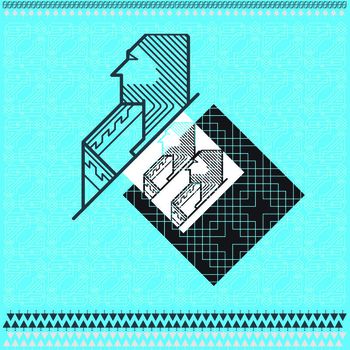 摩登概念欧式风格几何结合古典前卫艺术视觉印花华亿平台图片