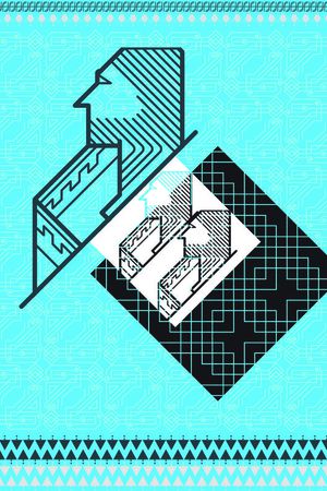 摩登概念欧式风格几何结合古典前卫艺术视觉印花华亿平台图片