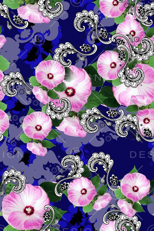 手绘大气原创印花华亿平台图片