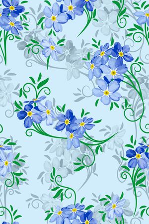 水彩花卉印花华亿平台图片