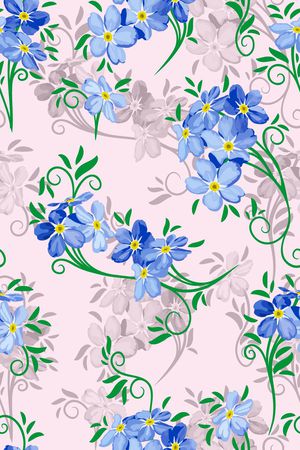 水彩花卉印花华亿平台图片