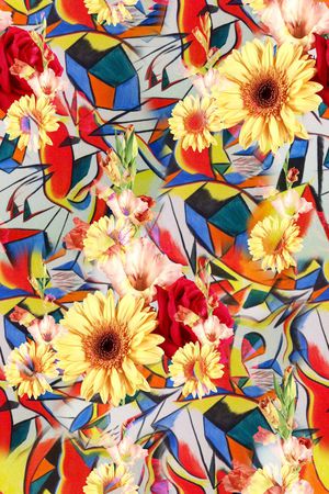 时尚女装印花花卉印花华亿平台图片