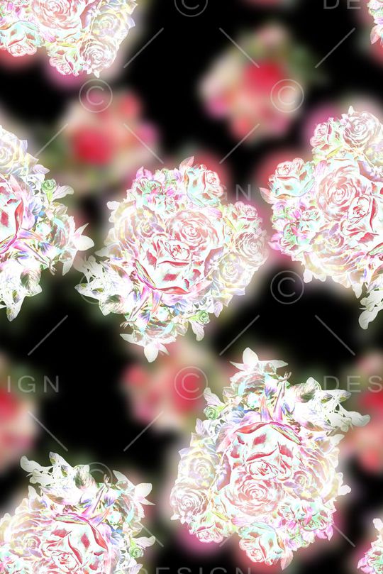 时尚抽象花卉印花华亿平台图片