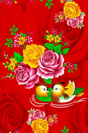 玫瑰印花华亿平台图片