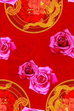 玫瑰印花华亿平台图片