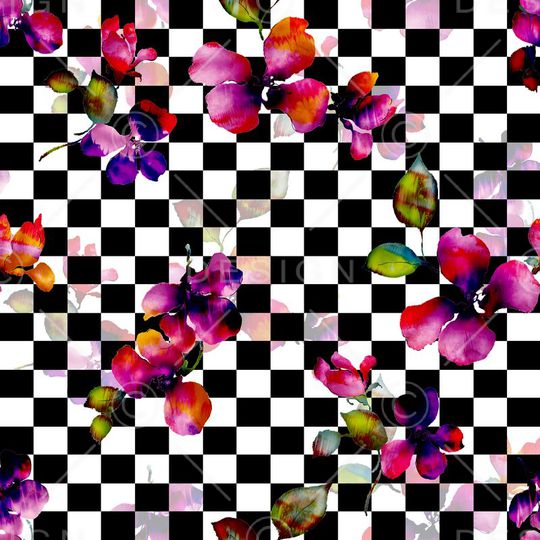 格子花印花华亿平台图片