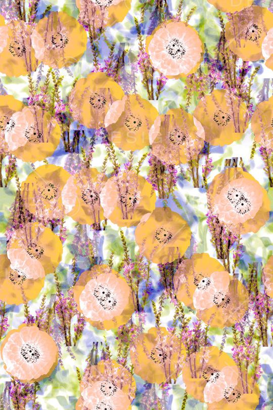 花卉印花华亿平台图片