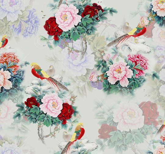 旗袍印花华亿平台图片