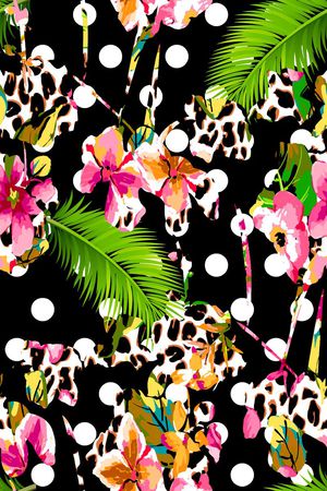 抽象几何清爽梦幻艺术平底立体手绘满版最新高清数码蕾丝民族中国风绣花珠宝肌理时尚潮

流大牌复古欧美风热带风情印花华亿平台图片