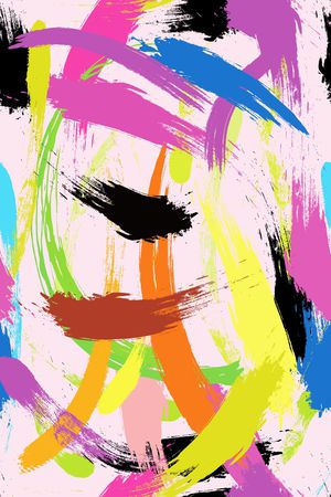 艺术涂鸦印花华亿平台图片