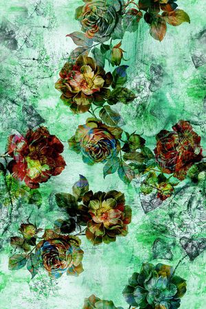 玫瑰印花华亿平台图片