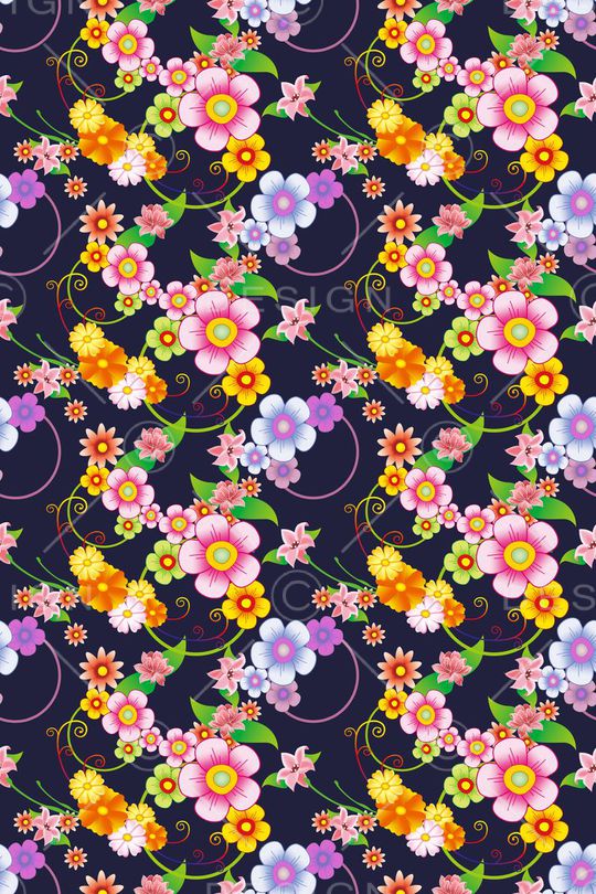 风格花卉印花华亿平台图片