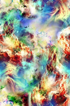 抽象云彩印花华亿平台图片