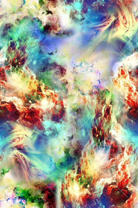 抽象云彩印花华亿平台图片