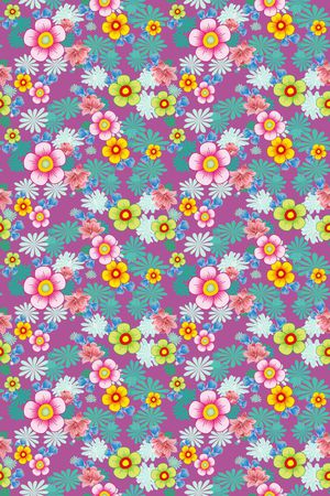 风格花卉印花华亿平台图片