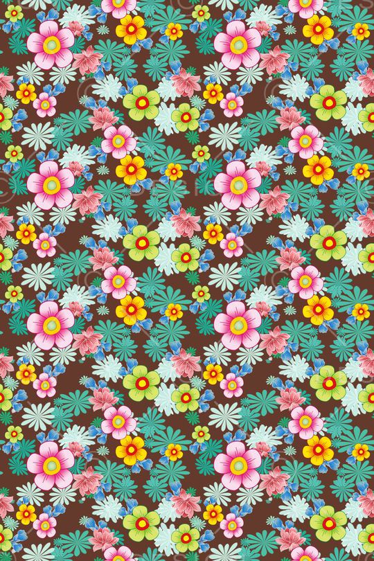 风格花卉印花华亿平台图片