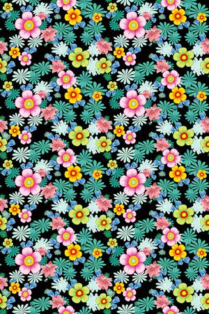 风格花卉印花华亿平台图片