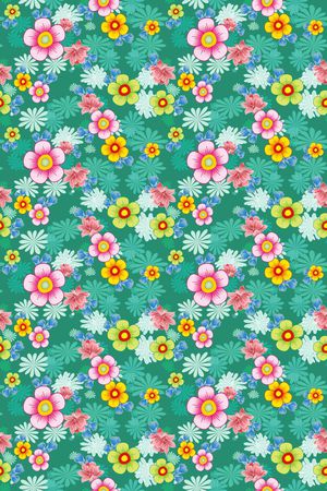 风格花卉印花华亿平台图片