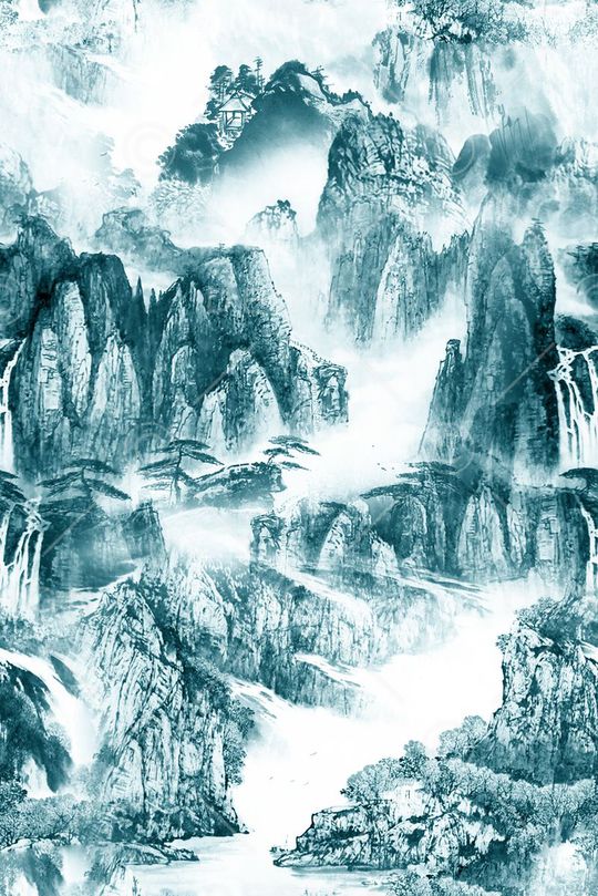 中国风印花华亿平台图片