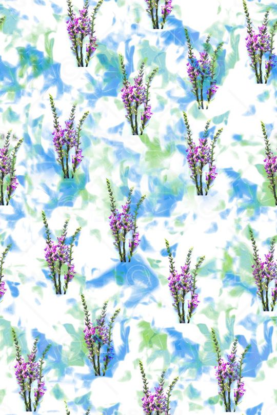 花卉组合印花华亿平台图片