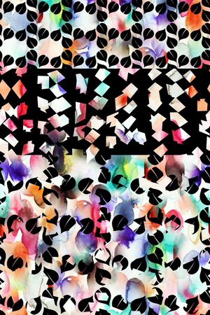 不规则几何印花华亿平台图片