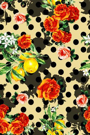 花卉印花华亿平台图片