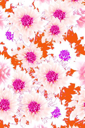 花卉组合印花华亿平台图片