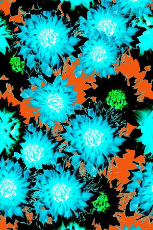 花卉组合印花华亿平台图片