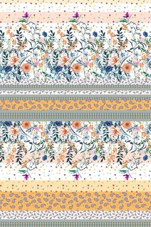 复古小花卉印花华亿平台图片