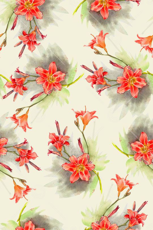 清爽时尚花卉印花华亿平台图片