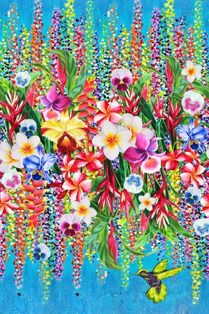 花卉印花华亿平台图片