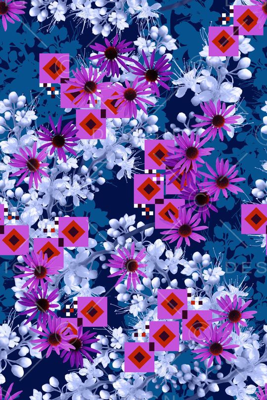 小方块印花华亿平台图片