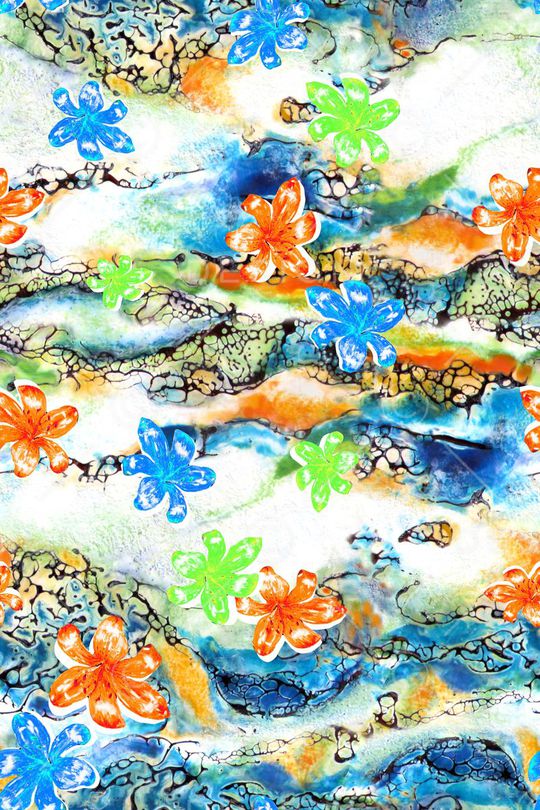 花卉印花华亿平台图片