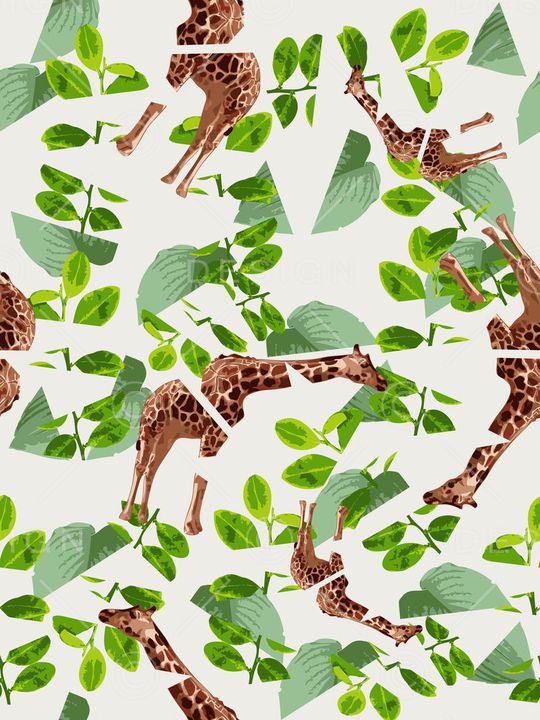 动物纹印花华亿平台图片