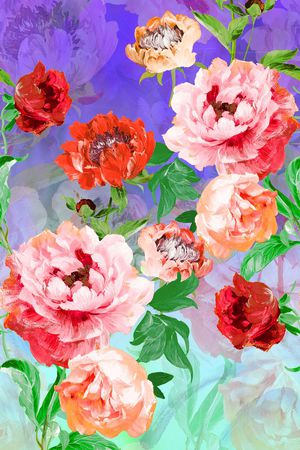 手绘印花华亿平台图片