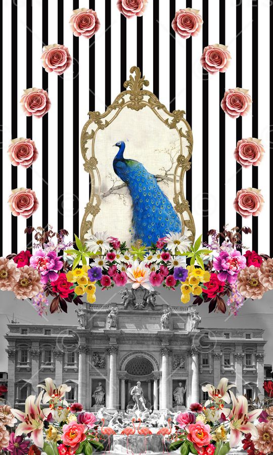 花卉印花华亿平台图片