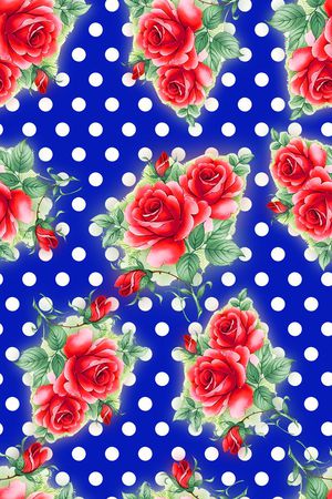 玫瑰花印花华亿平台图片