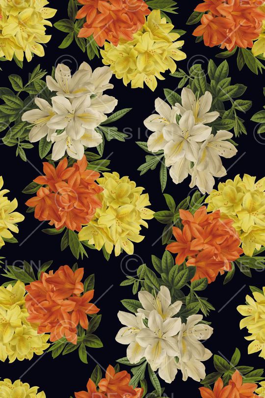 时尚水彩花卉服装印花华亿平台图片