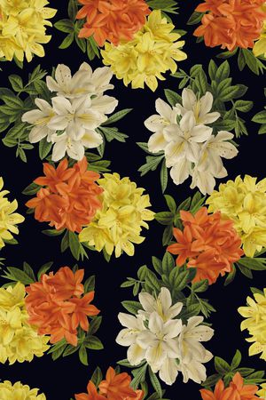 时尚水彩花卉服装印花华亿平台图片