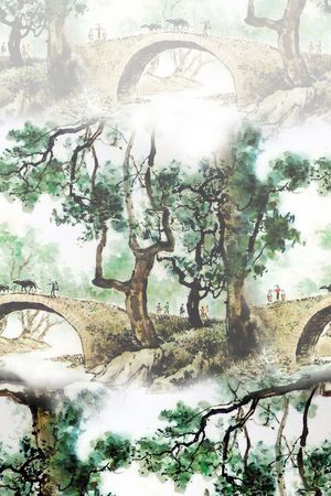 旗袍印花华亿平台图片