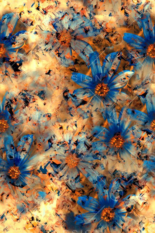 花卉组合印花华亿平台图片